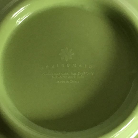 Spingmaid Serving Bowl Green and White Retro 70s - Picture 5 of 5